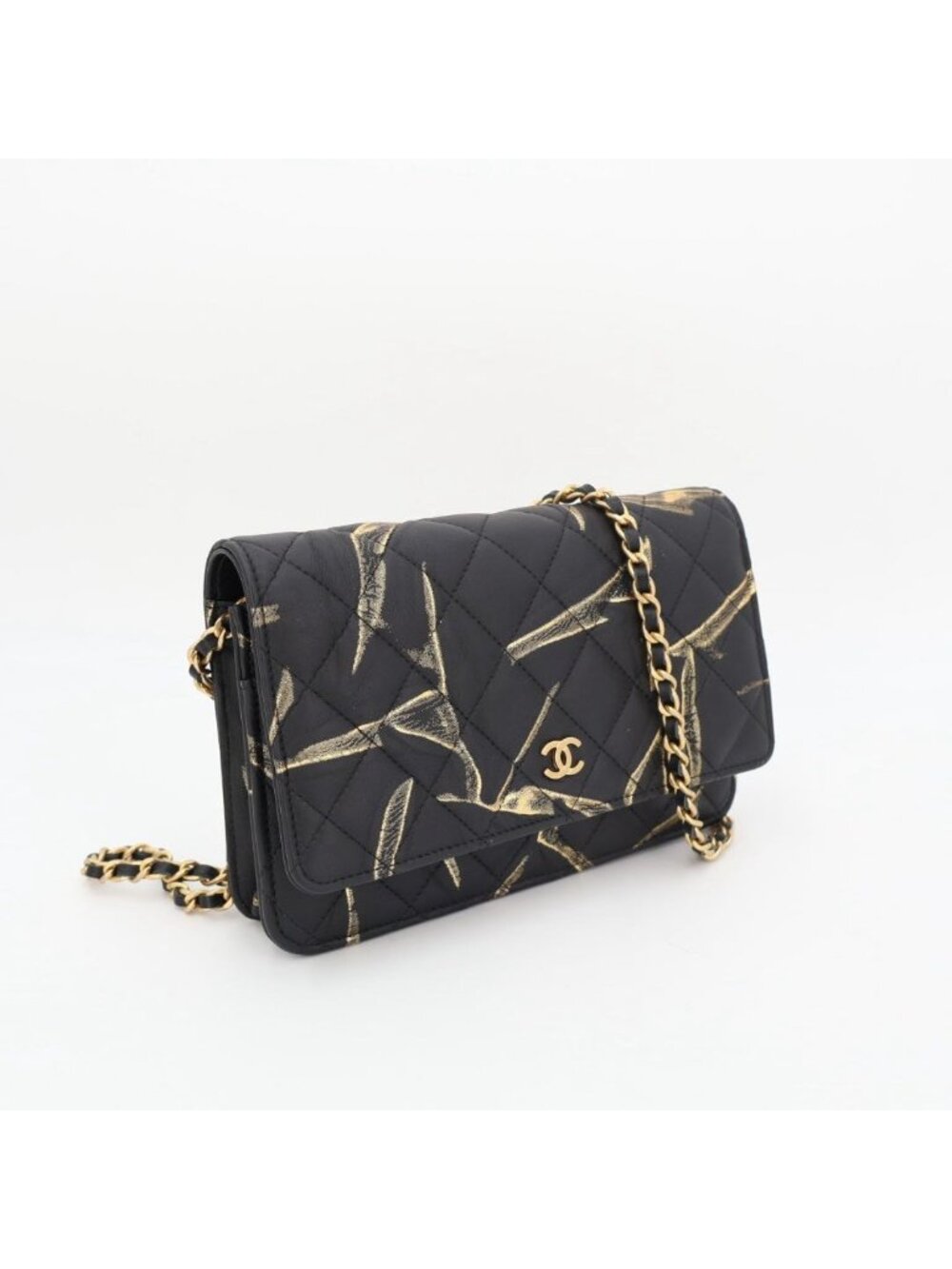 Chanel Quilted Chain Wallet Lambskin Shoulder
